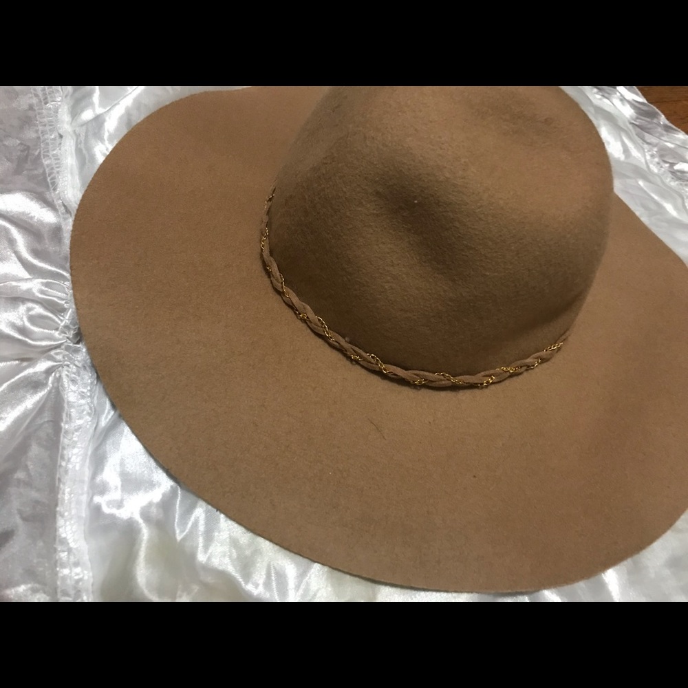 Gold braided- Trim Floppy Hat